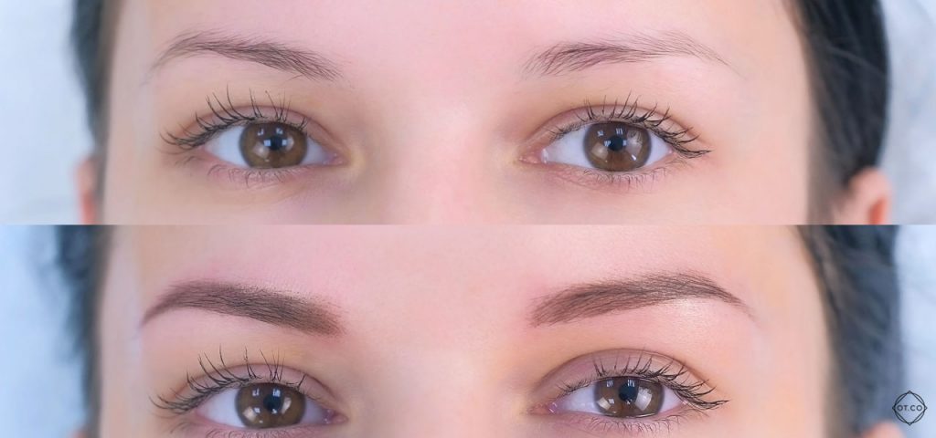 efekt laminacji brwi